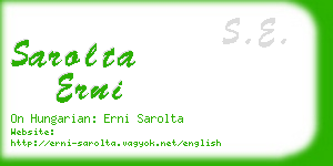 sarolta erni business card